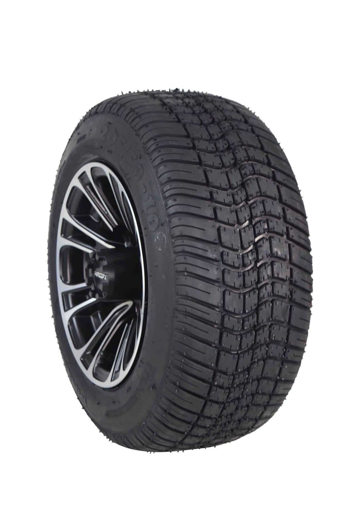 205/50-10 Golf Cart Turf Tire & Black Wheel Kit 2 Pack Q504320