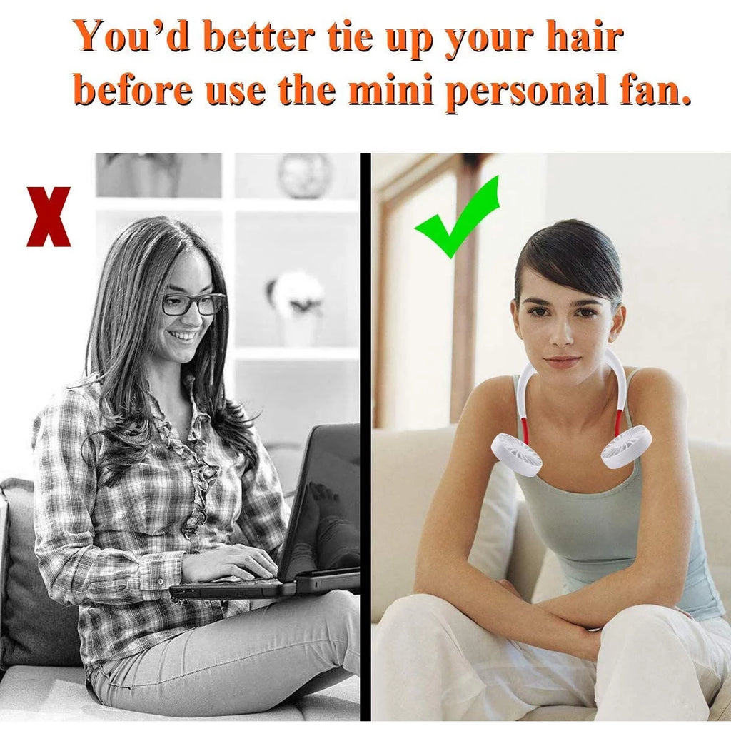 Portable Hands-free Neck Fan with 4 Speeds H211