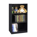 3-Tier Adjustable Shelf White Wood Bookcase Q16649