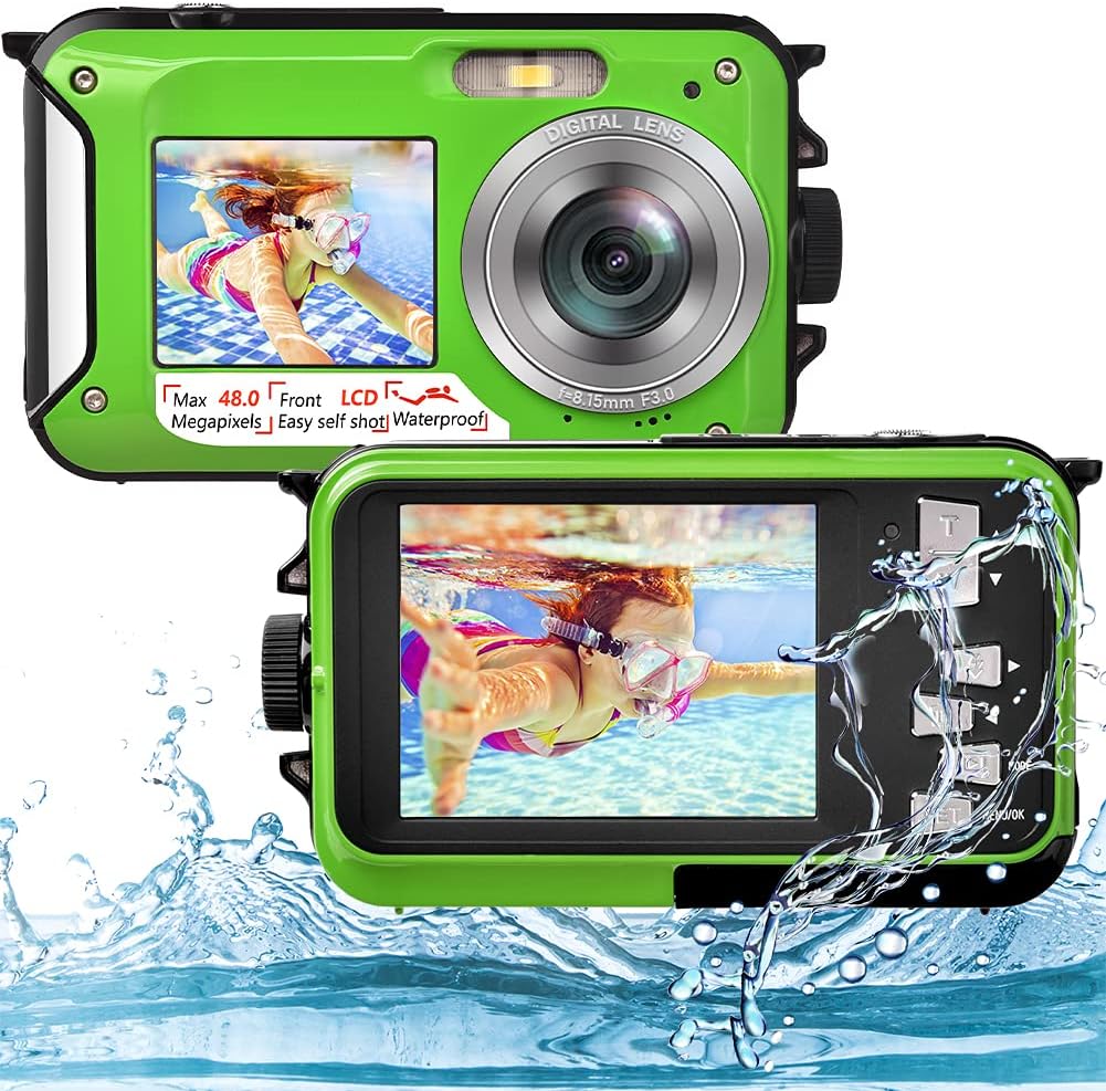 Full HD 2.7K 48MP Waterproof Digital Camera Dual Screen 16X Zoom A97906
