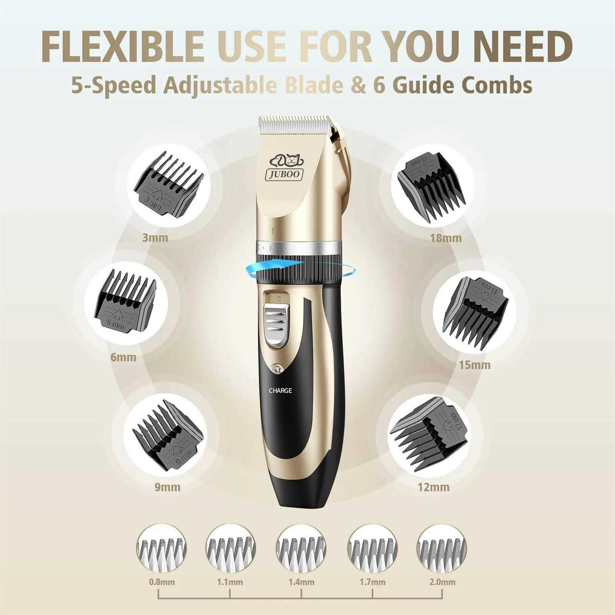Dog Clippers Low Noise Rechargeable Cordless Grooming Kit H8554
