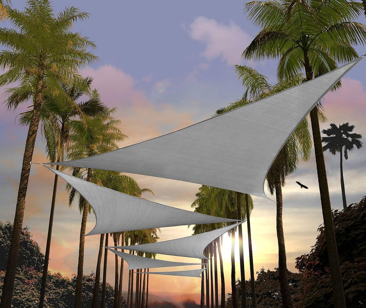 Beige 24' x 24' x 24' Triangle Sun Shade Sail A654
