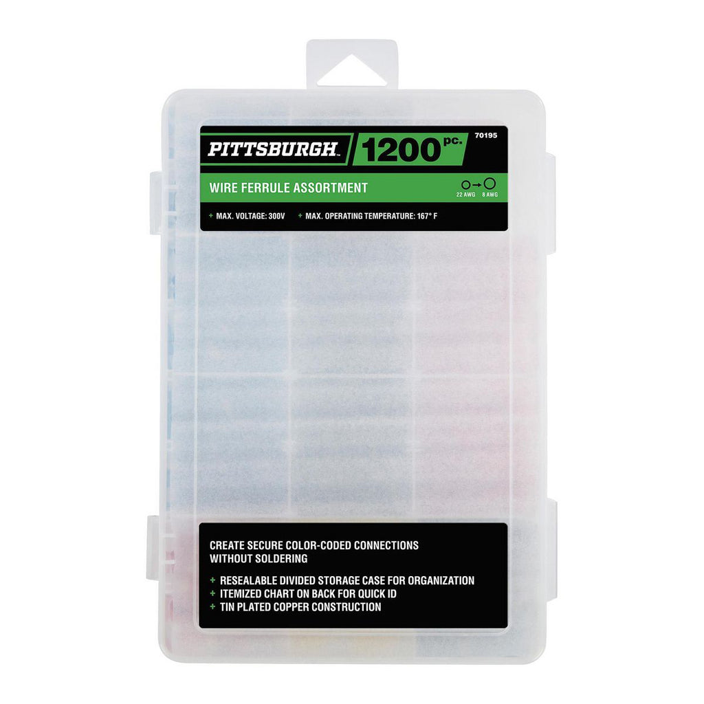 Wire Ferrule Assortment, 1200-Piece N56529