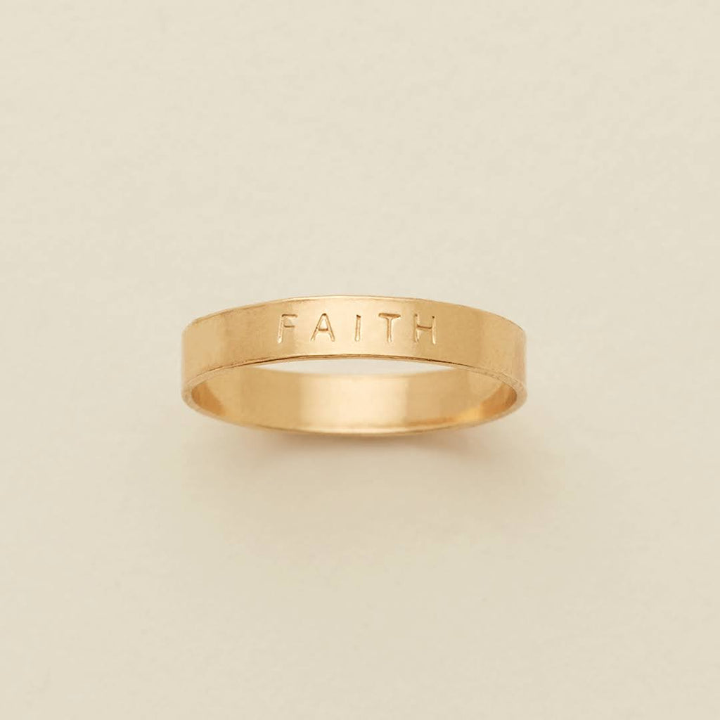 Handstamped Gold Filled Ring U174