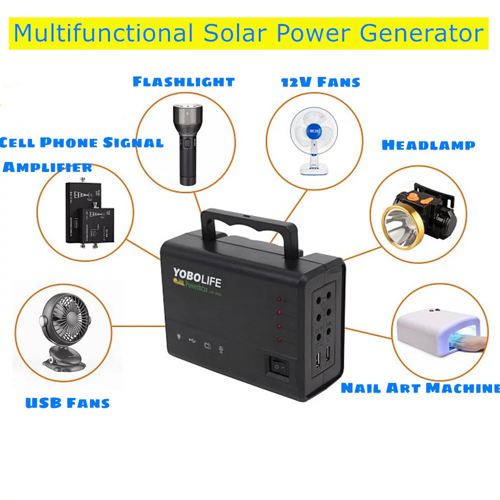 Portable Solar Power Generator Kit with Solar Panel S72846