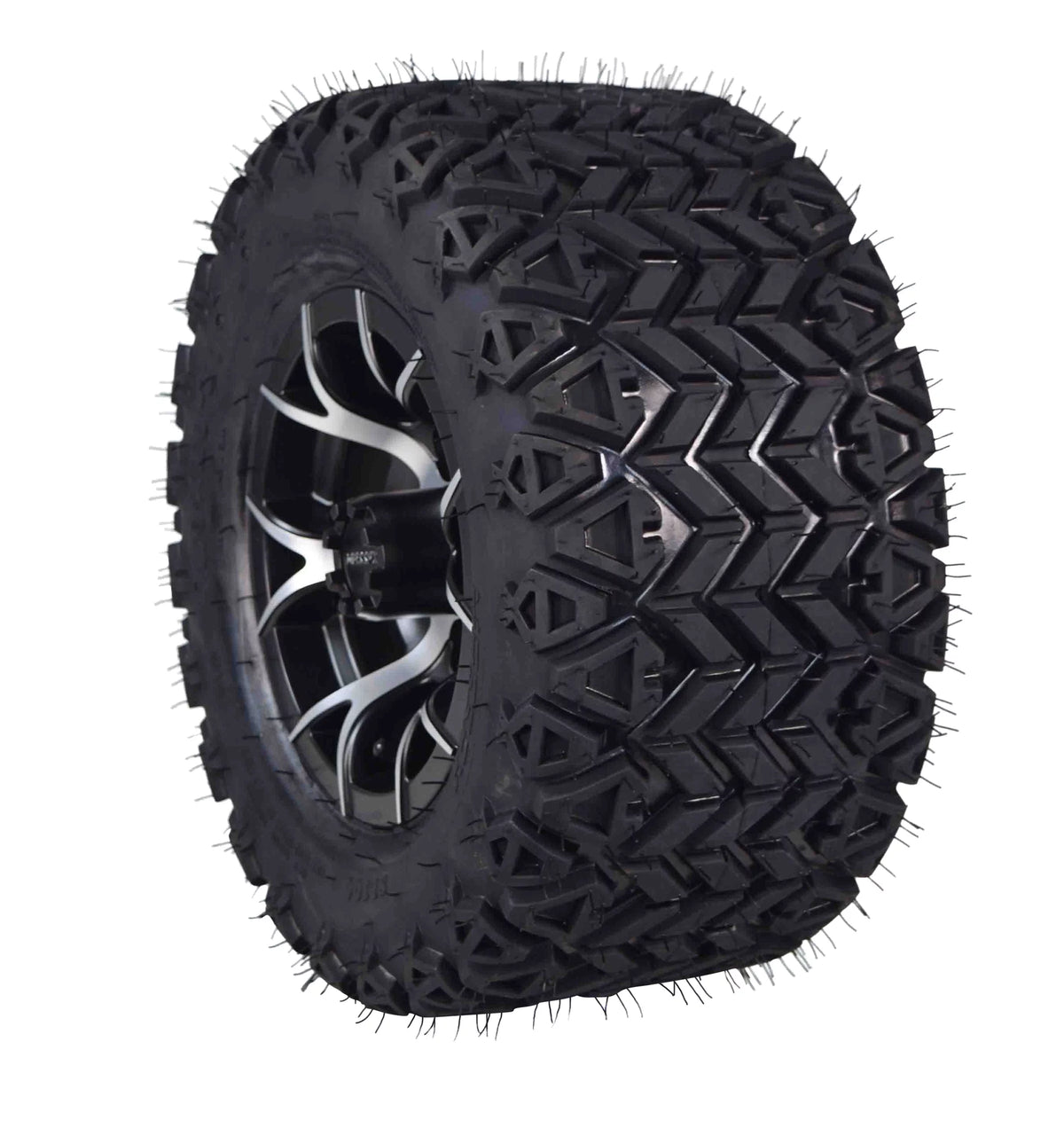 20x10-10 Golf Cart Turf Tire & Black Wheel Kit N416