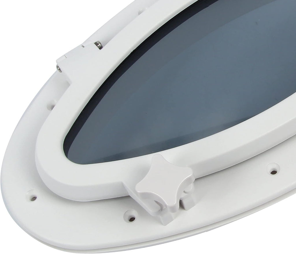 Pair of 16” x 8-5/8” Oval Opening Portlight Porthole Replacement Window N5762
