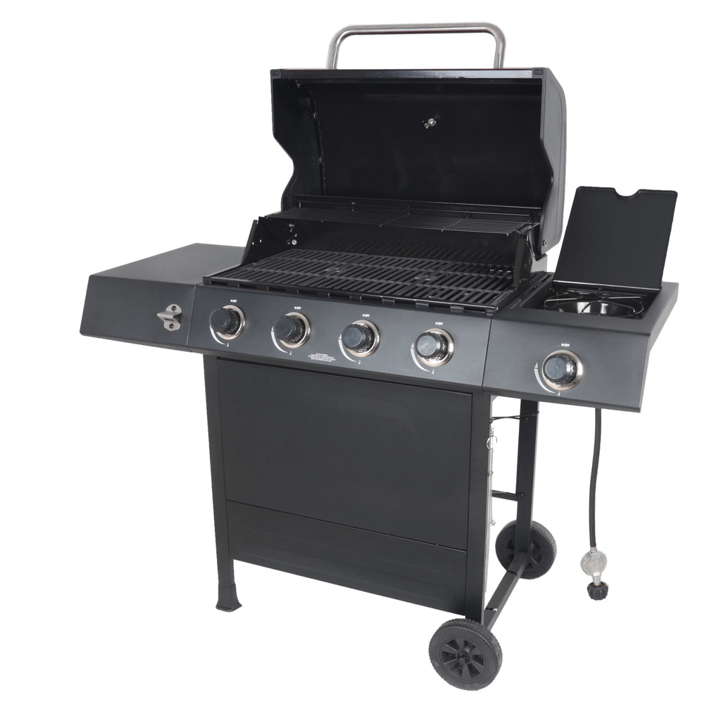 4-Burner Propane Gas Grill with Side Burner Z593634