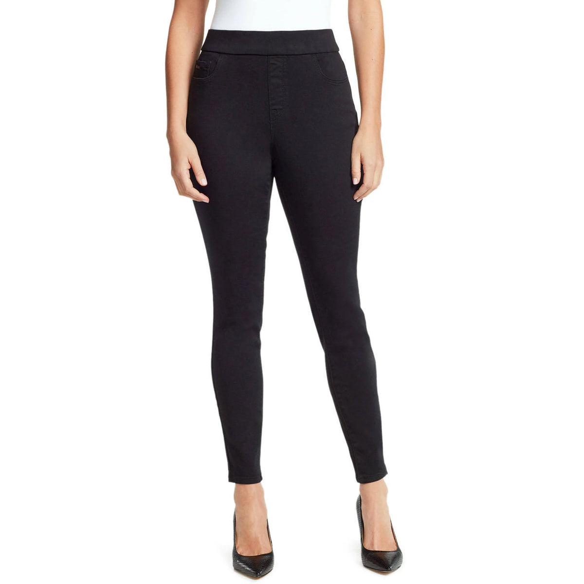 Black Skinny Crop Jeans Q79958