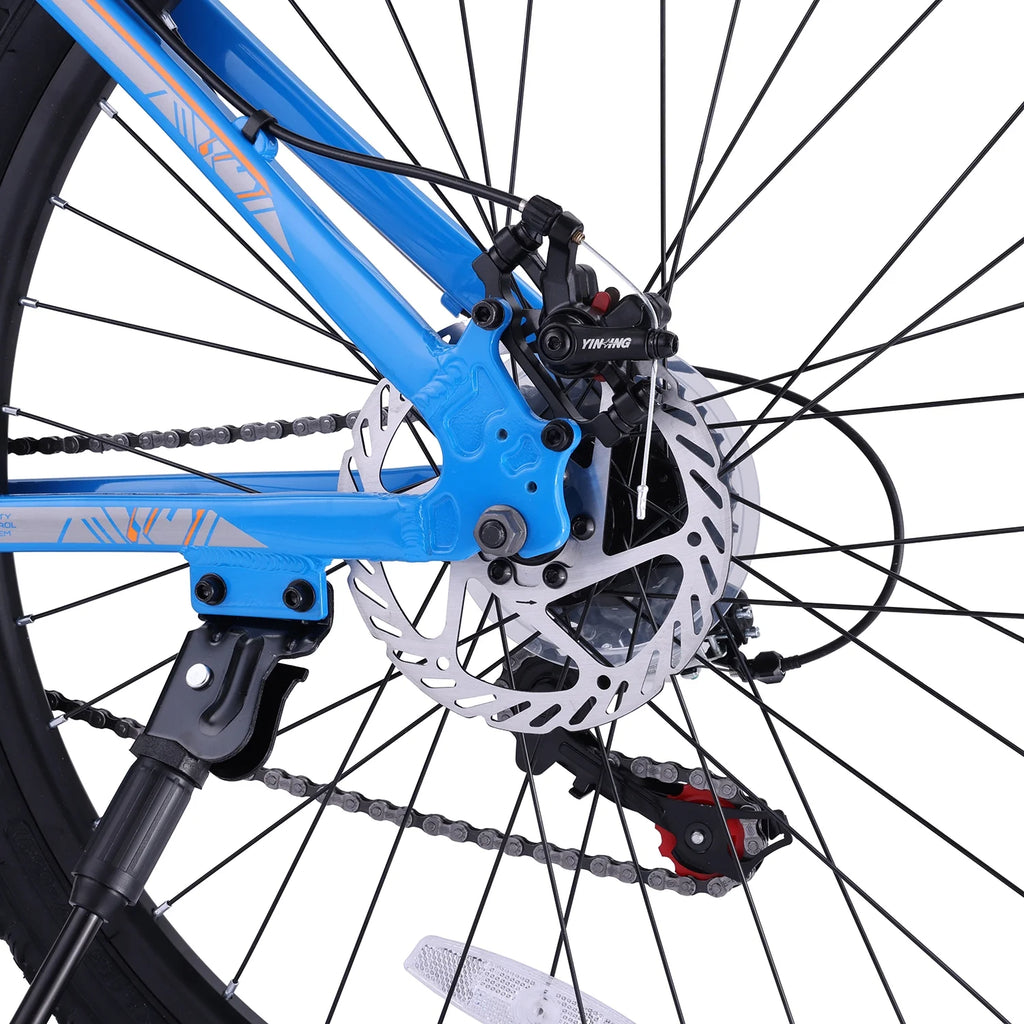 26 Aluminum Mountain Bike with Disc Brakes & Suspension, Black D6457