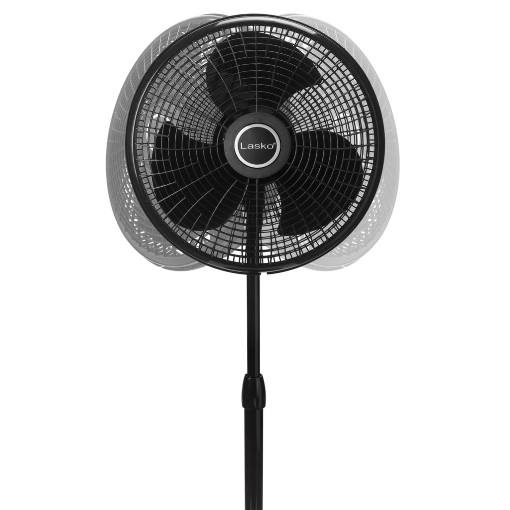 16 Pedestal Fan, Adjustable Height, 3 Speeds, Black E3174