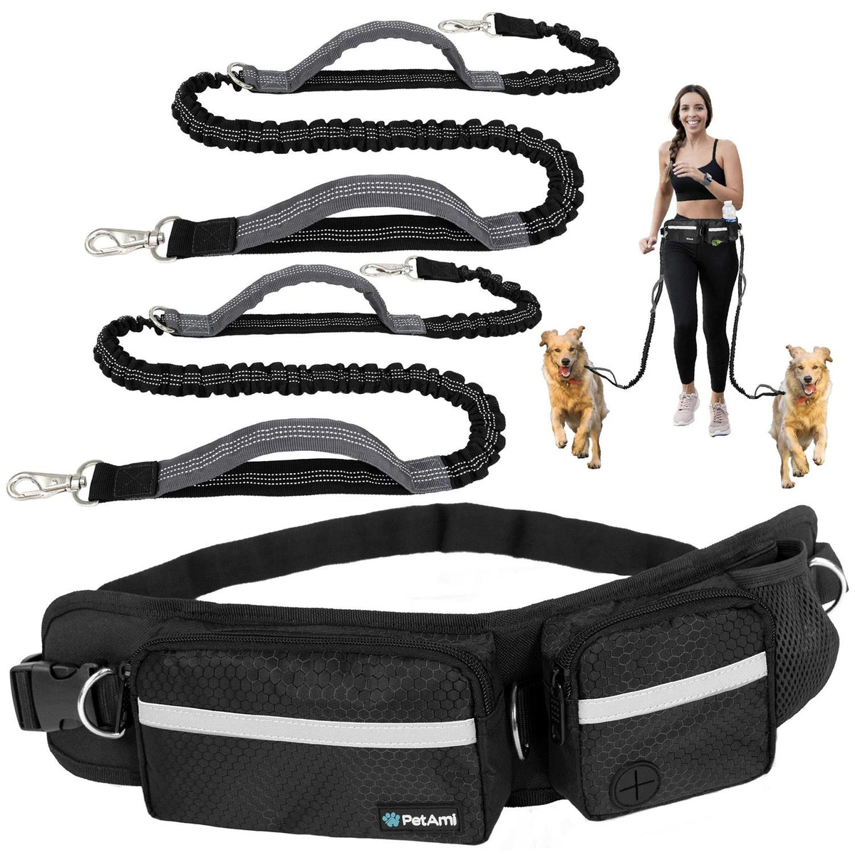 Hands Free Dog Leash Belt Bag O469