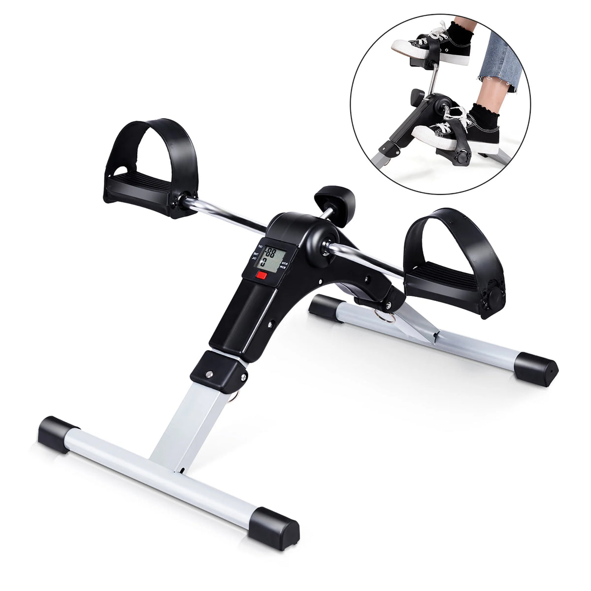 Folding Stationary Under Desk Exercise Bike T31392