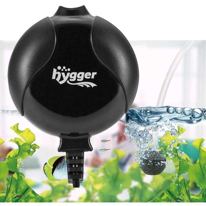 Quiet Mini Aquarium Air Pump 1.5 Watt with Accessories Black C23216
