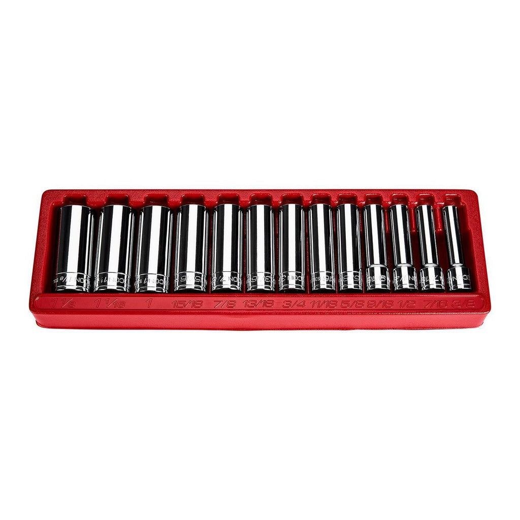 1/2 in. Drive SAE Deep Socket Set, 13-Piece X4722