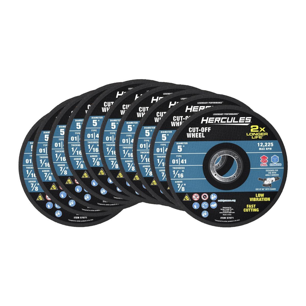 5 in. x 1/16 in. x 7/8 in. Metal Cut-Off Wheel 10-Pack V341368