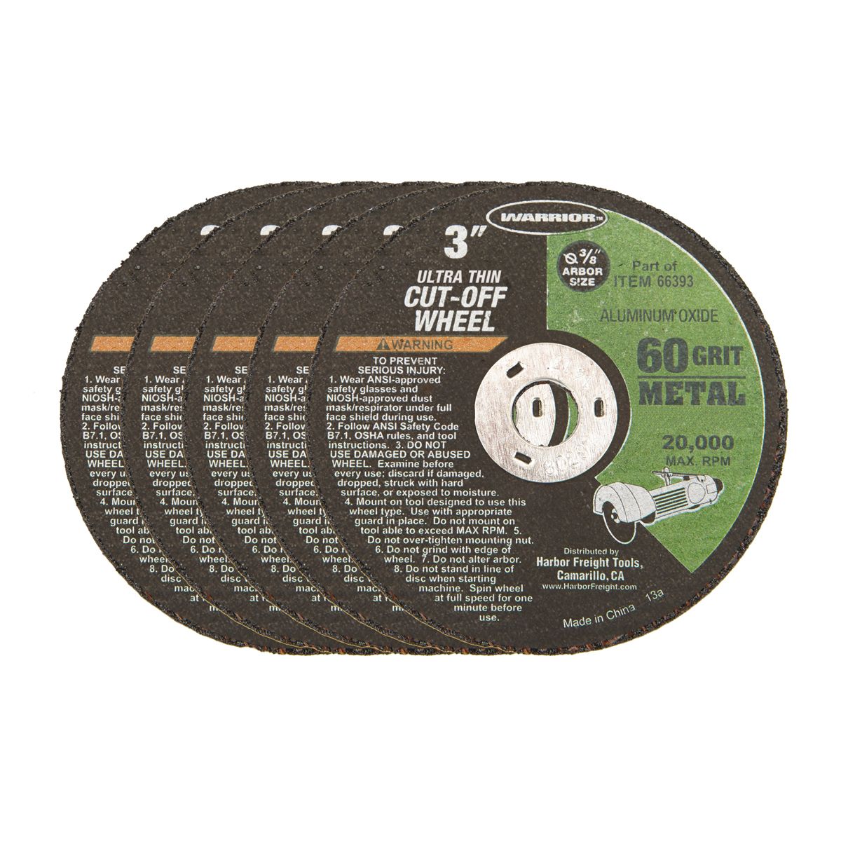 3 in. Thin Metal Cut-off Wheels, 5-Pack Q7963