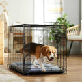 Heavy Duty Fold & Carry Double Door Collapsible Wire Dog Crate T609