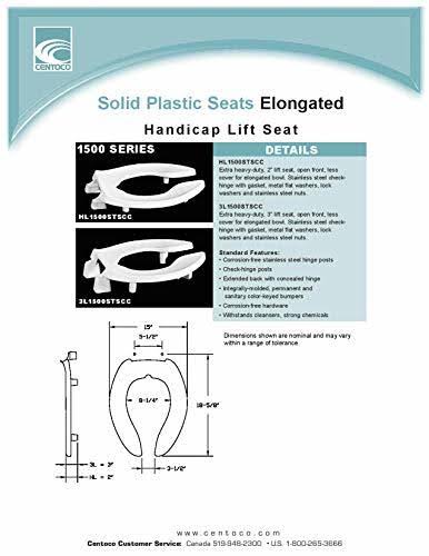 Plastic Elongated Toilet Seat, White V310
