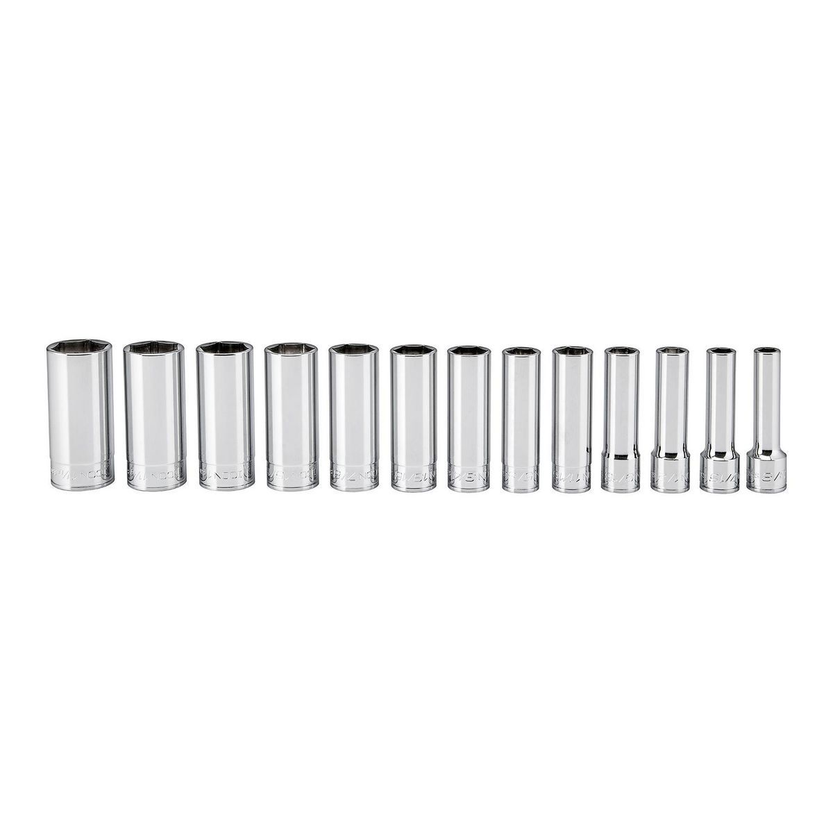 1/2 in. Drive SAE Deep Socket Set, 13-Piece X4722