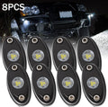 White 8PCS LED Rock Lights Waterproof W129104