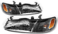 1997-1999 Toyota Camry Black Bezel Headlights Pair G2997