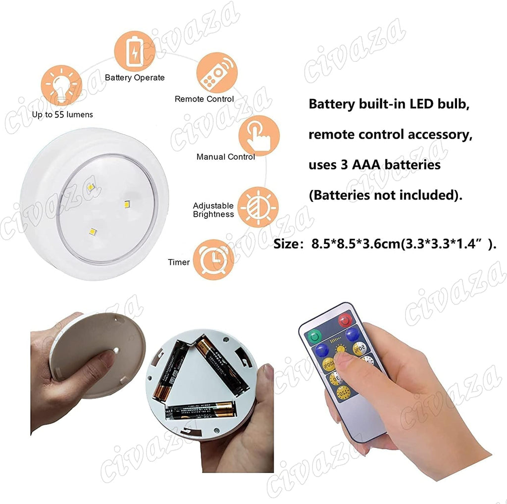 Battery Operated Non Hardwired Wall Light Fixtures Set of Two C6485