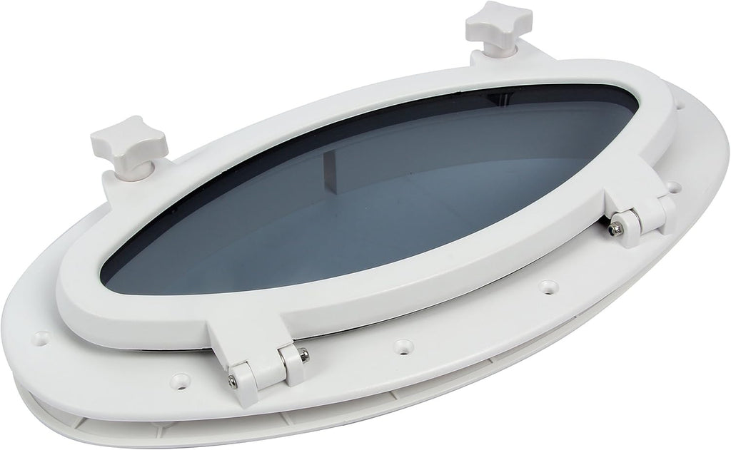 Pair of 16” x 8-5/8” Oval Opening Portlight Porthole Replacement Window N5762