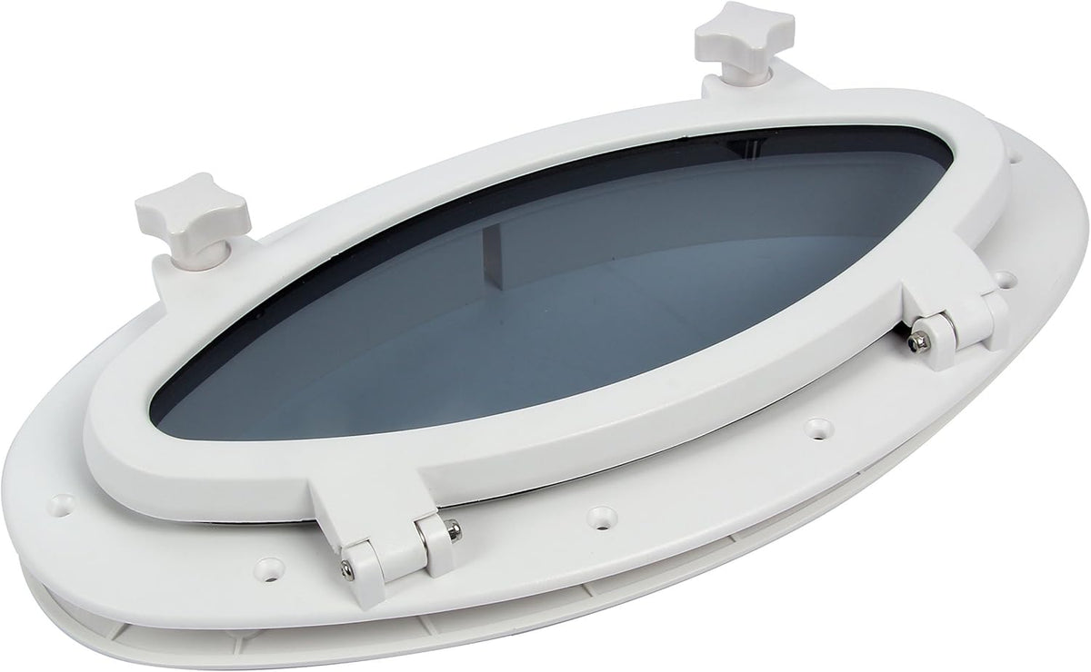 Pair of 16” x 8-5/8” Oval Opening Portlight Porthole Replacement Window N5762