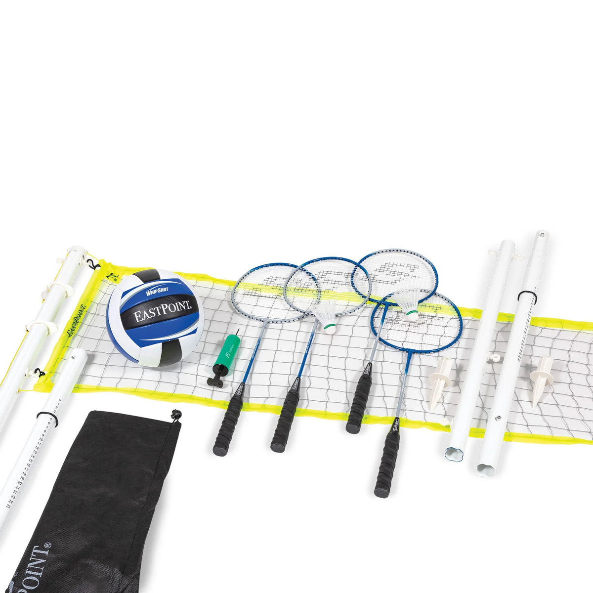 2-in-1 Volleyball and Badminton Set with Net and Rackets G6577