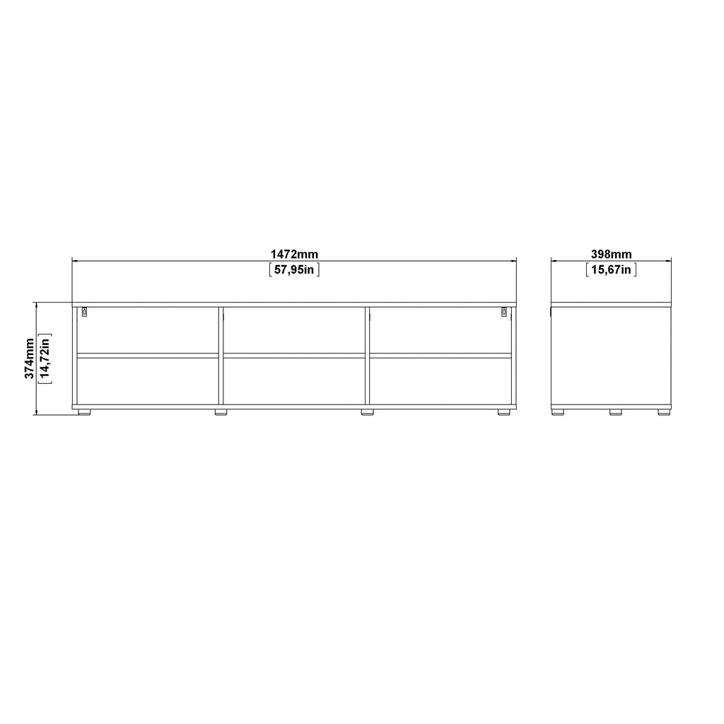 White 6 Shelf TV Stand D27262