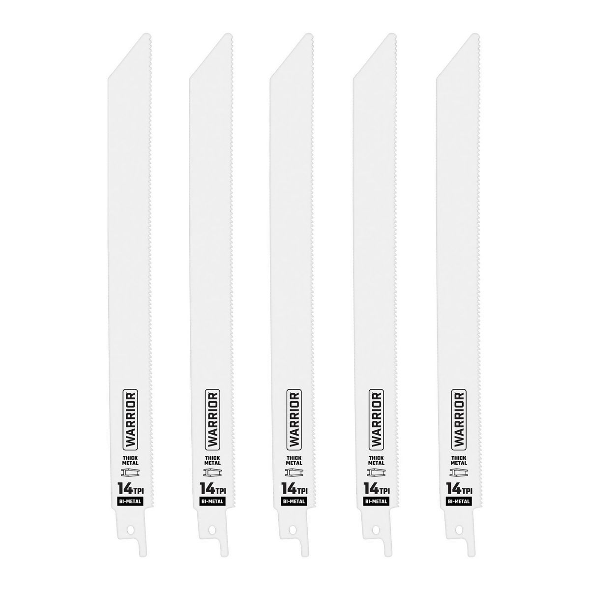 9 in. 14 TPI Bi-metal Reciprocating Saw Blades, 5 Pack Z456
