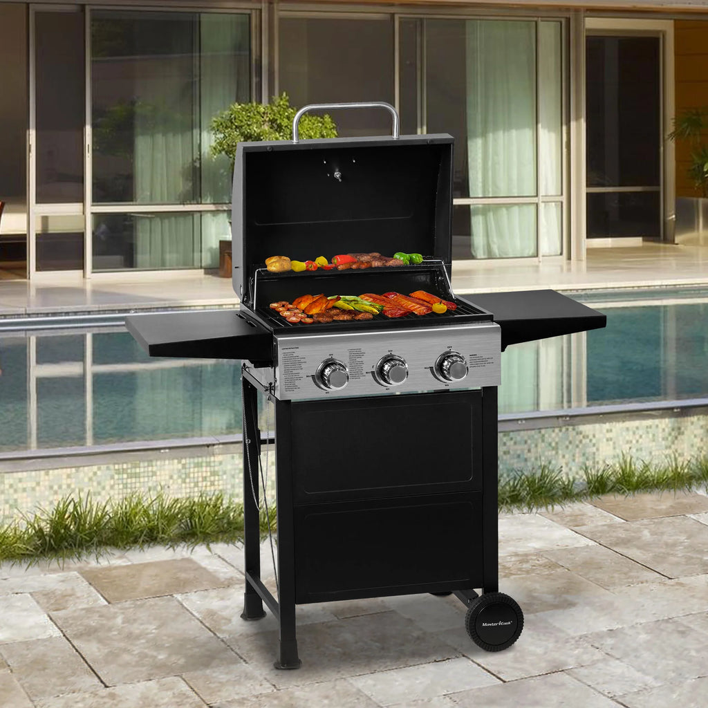 3 Burner Stainless Steel Propane Gas Grill F220