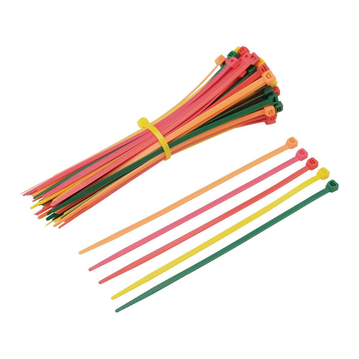 Fluorescent Cable Ties 100-Pack E6945