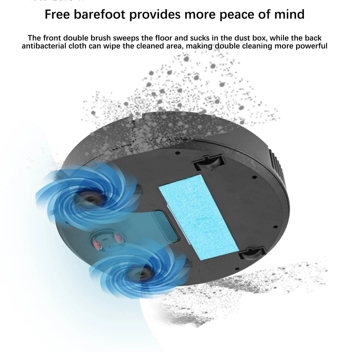 3 In 1 Robotic Cleaner with Dustbin and Brush J2459