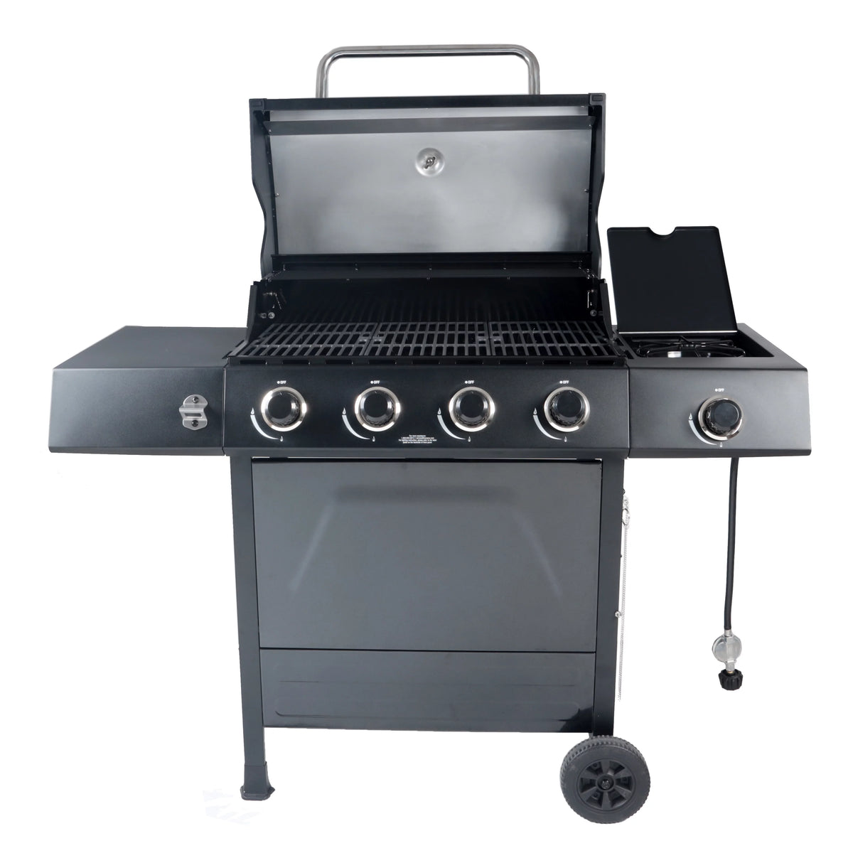 4-Burner Propane Gas Grill with Side Burner N602