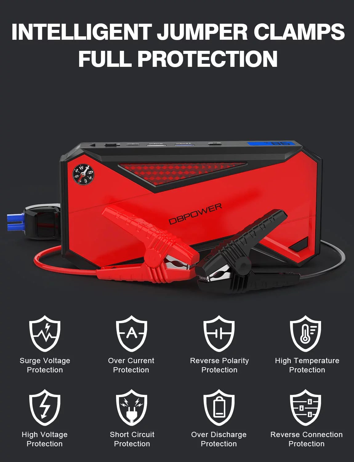 1600A Peak 18000mAh Portable Car Jump Starter H494
