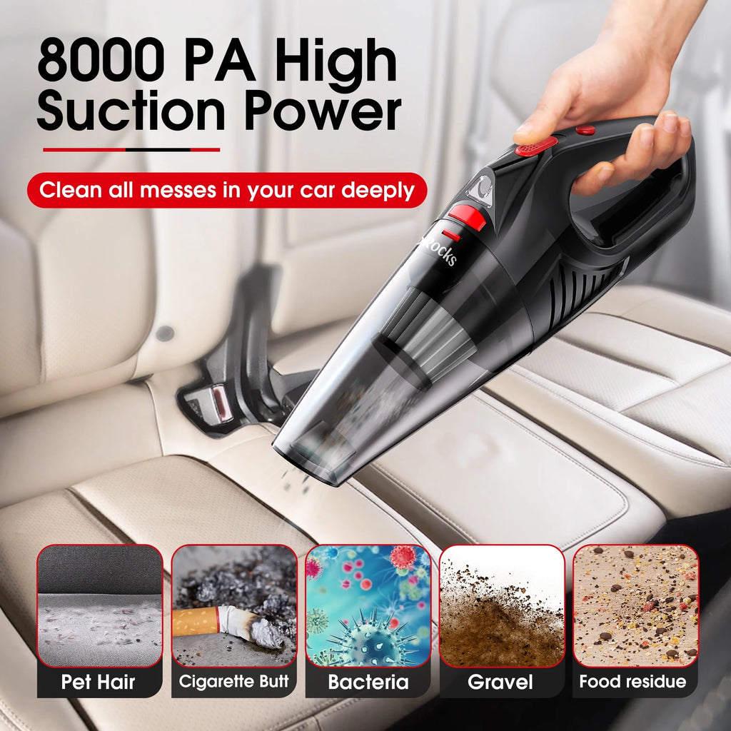 Cordless Portable Handheld Car Vacuum Cleaner with LED Lights R923396