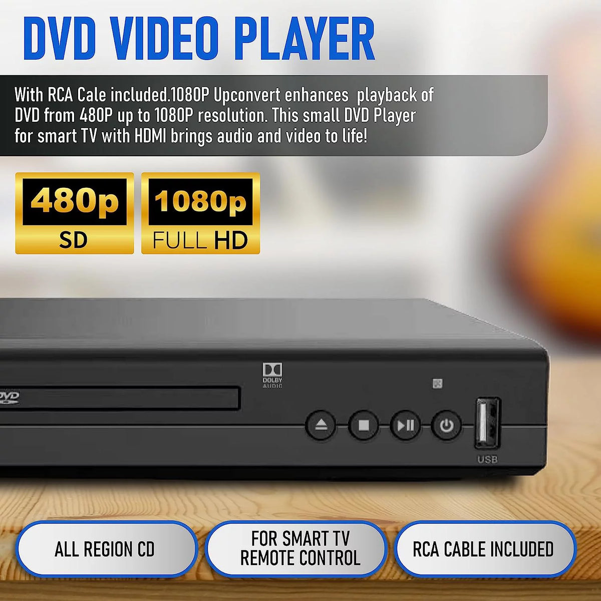 DVD Player 1080p USB T3351