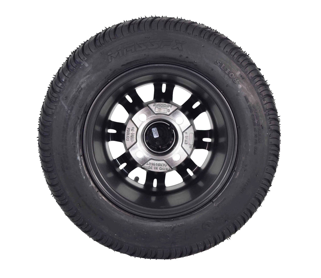 205/50-10 Golf Cart Turf Tire & Black Wheel Kit 2 Pack Q504320