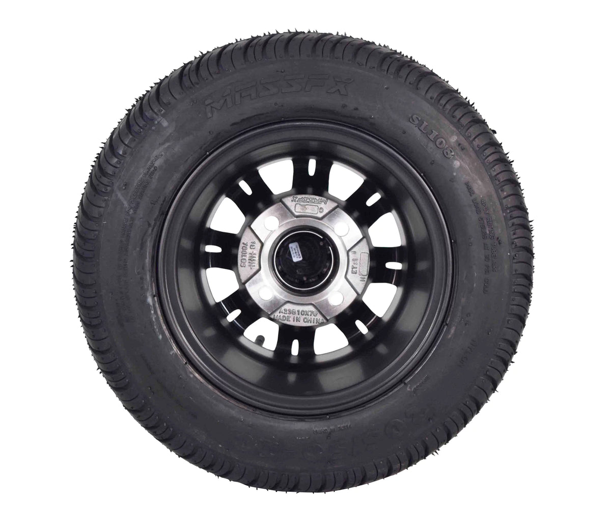 205/50-10 Golf Cart Turf Tire & Black Wheel Kit 2 Pack Q504320