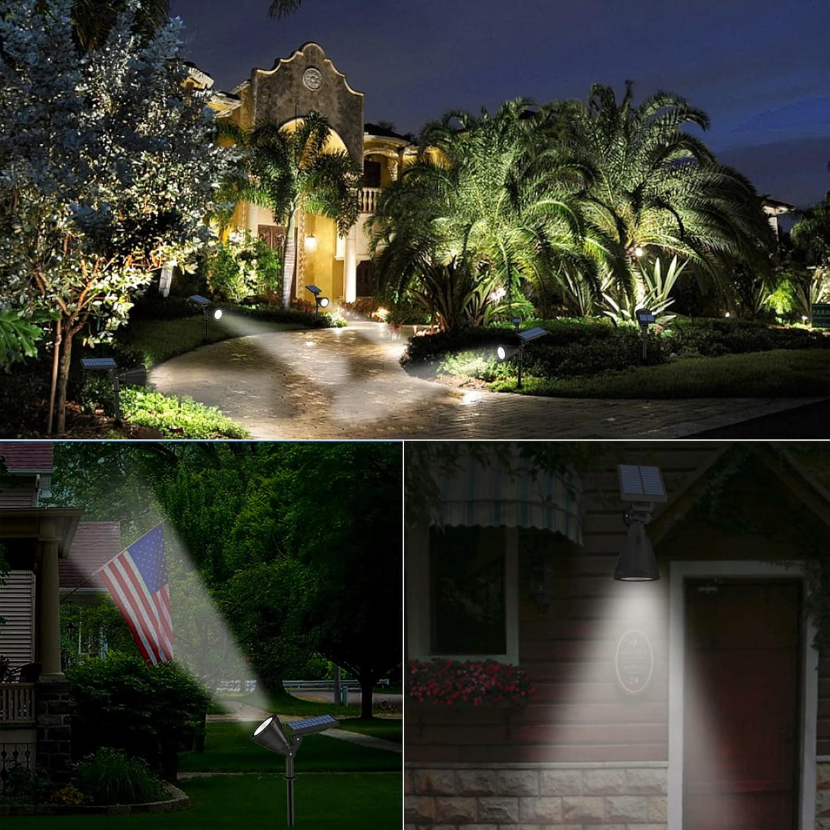 Adjustable Waterproof Solar Spot Lights 4 Pack C20344