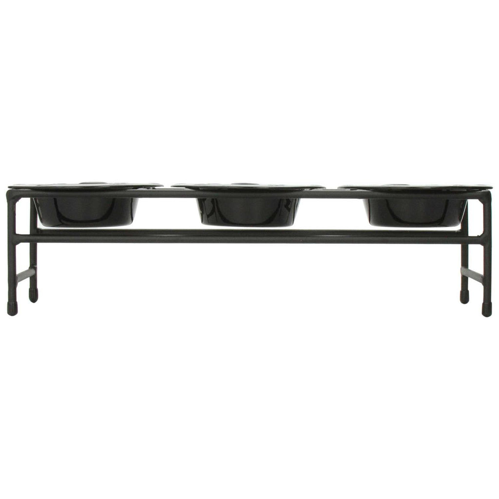 Triple Diner Feeder with Stainless Steel Dog Bowls D1985