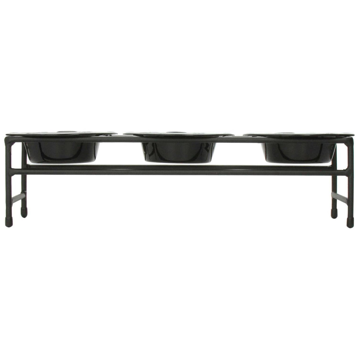 Triple Diner Feeder with Stainless Steel Dog Bowls D1985