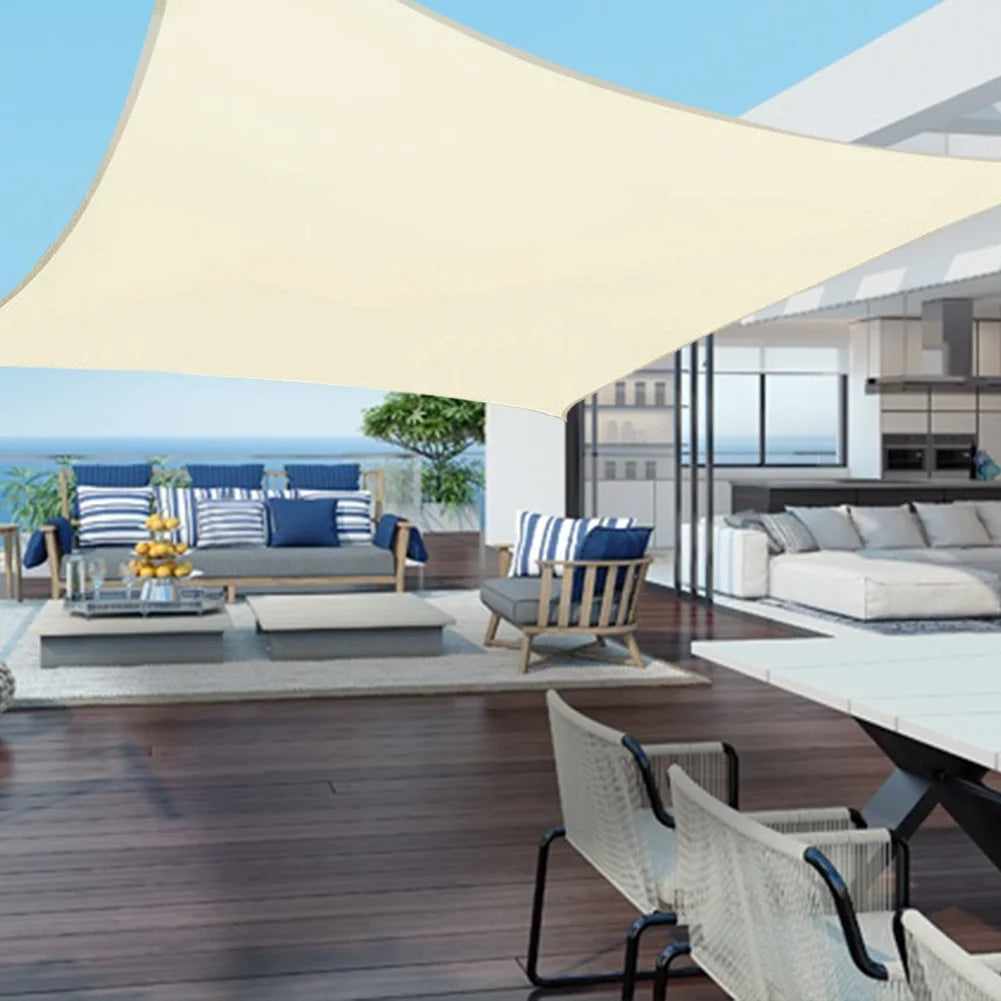Rectangle Waterproof Sun Shade Sail with Rope O1614