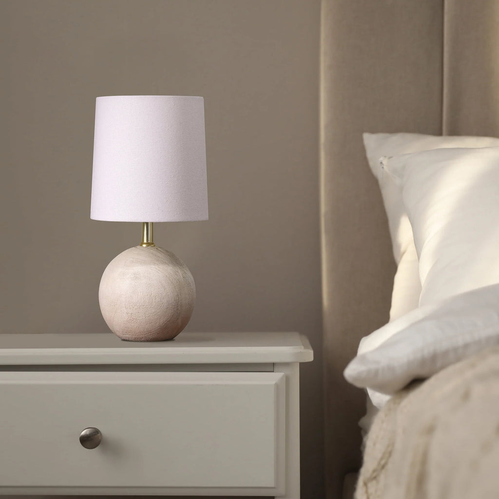 Natural Grey Resin Table Lamp H161