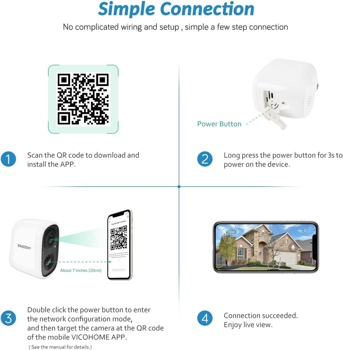 Wireless Battery Powered 1080p Security Camera I631172