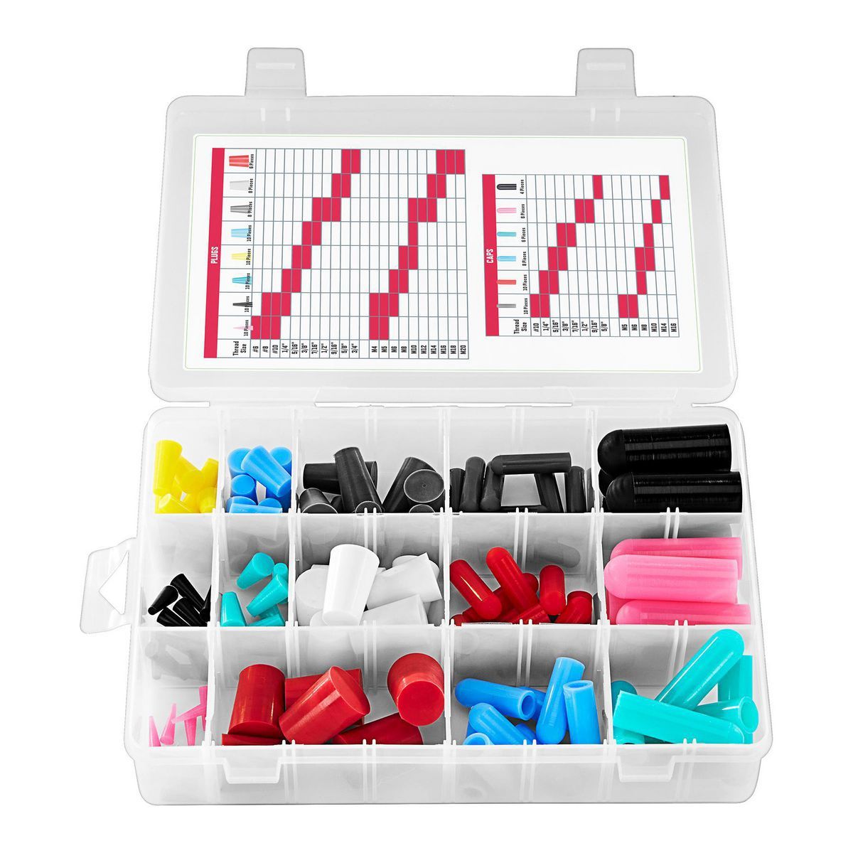 Silicone Rubber Plug and Cap Set, 116-Piece U863