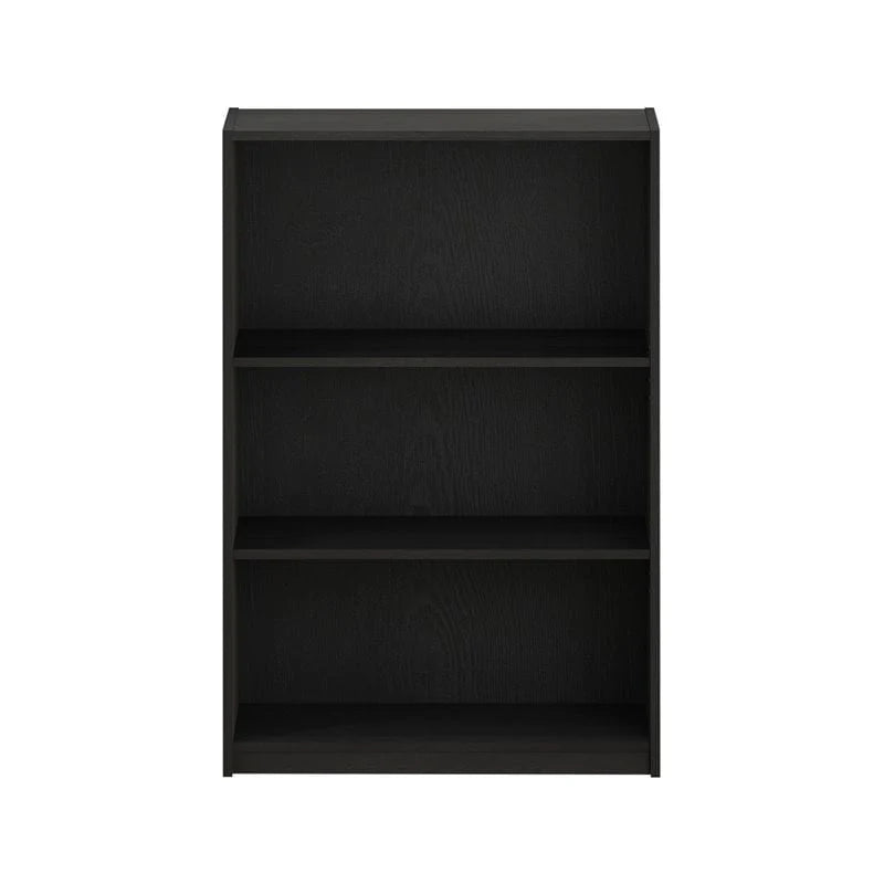 3-Tier Adjustable Shelf White Wood Bookcase Q16649