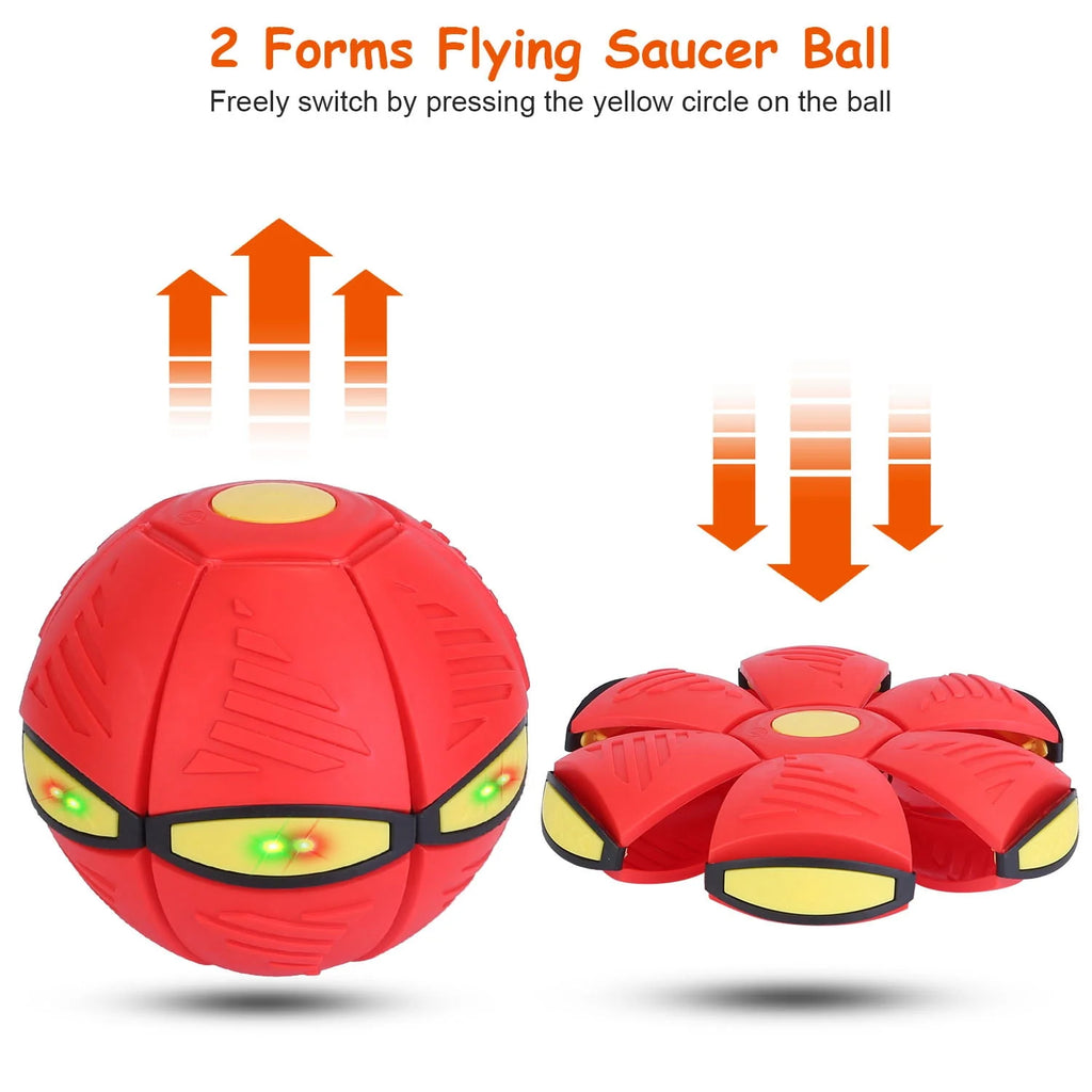 4 Pack LED Flying Saucer Ball Dog Toy Y7517